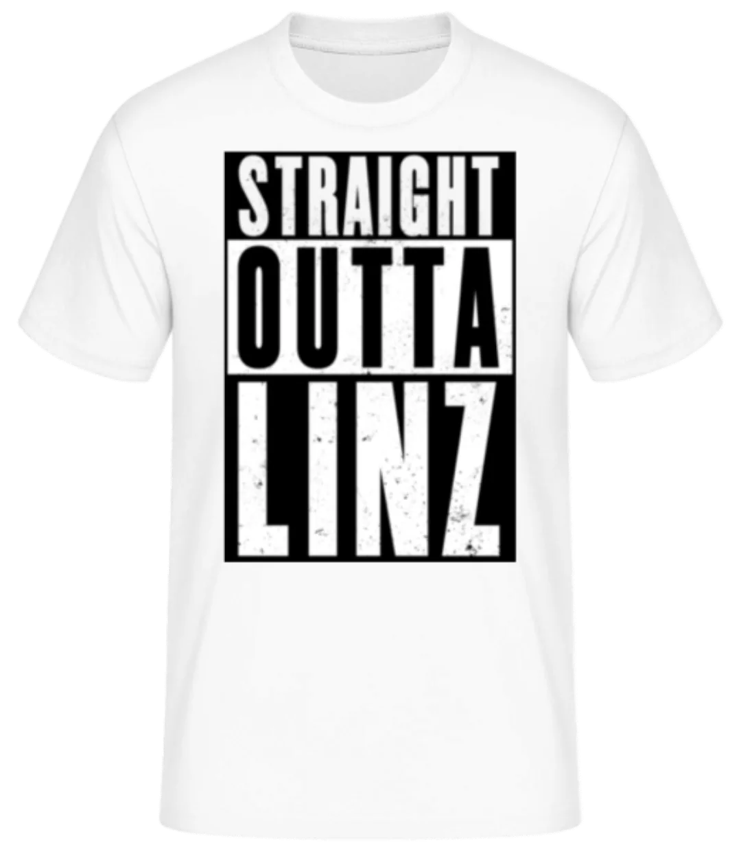 Straight Outta Linz White · Männer Basic T-Shirt günstig online kaufen