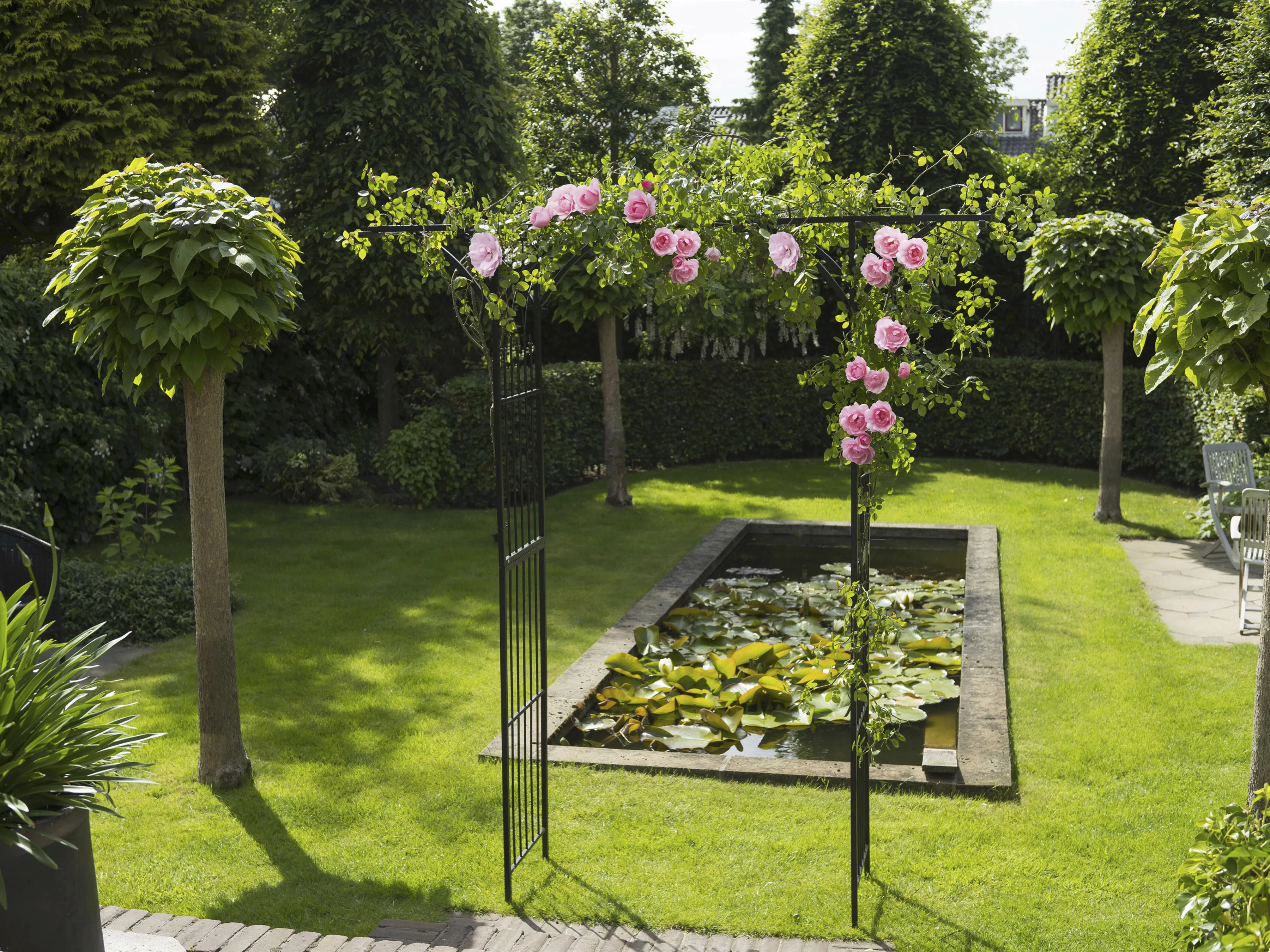 Nature Gartenbogen Metall 114x66x232 Cm Schwarz günstig online kaufen