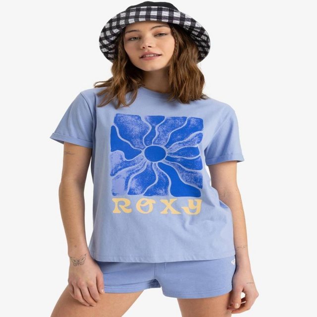 Roxy Print-Shirt Roxy Oceanregular Poster - T-Shirt für Frauen M, Grapemist günstig online kaufen