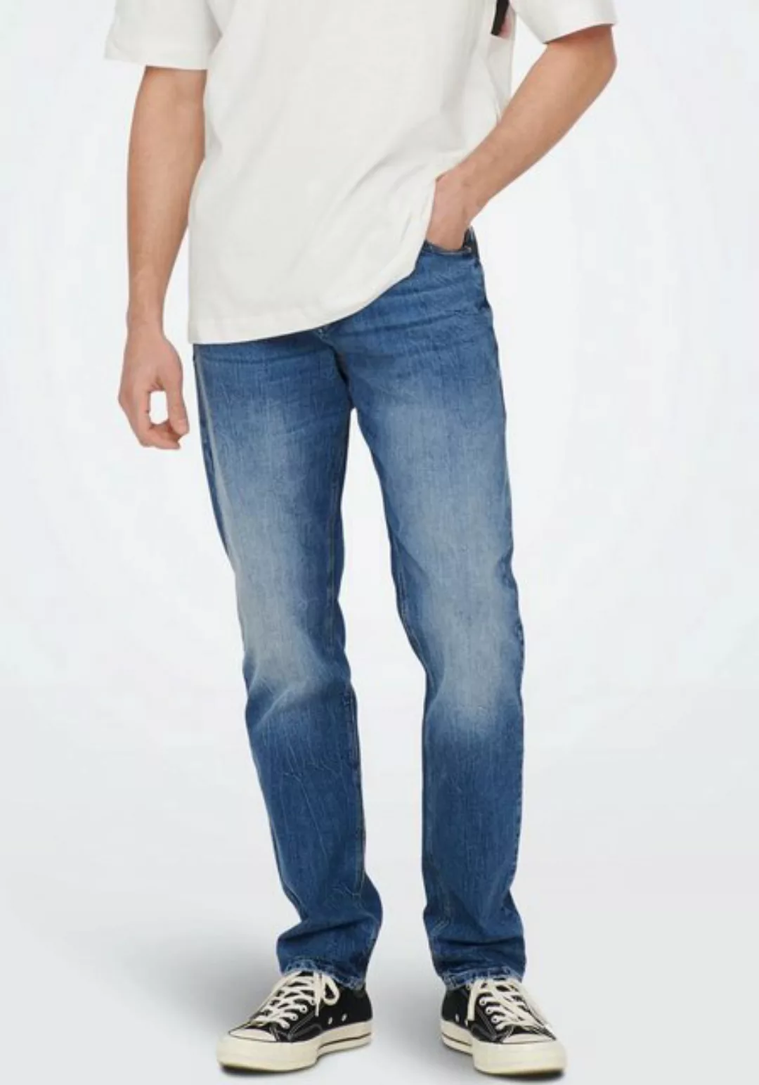 Only & Sons Herren Jeans ONSAVI COMFORT 4935 - Relaxed Fit - Blau - Dark Me günstig online kaufen
