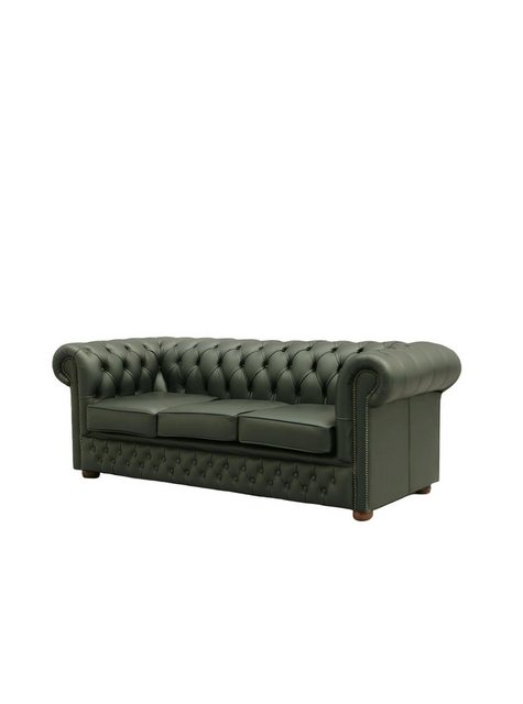 Xlmoebel Sofa Hochwertiges Chesterfield-Design Luxus-Sofa mit Leder- und St günstig online kaufen