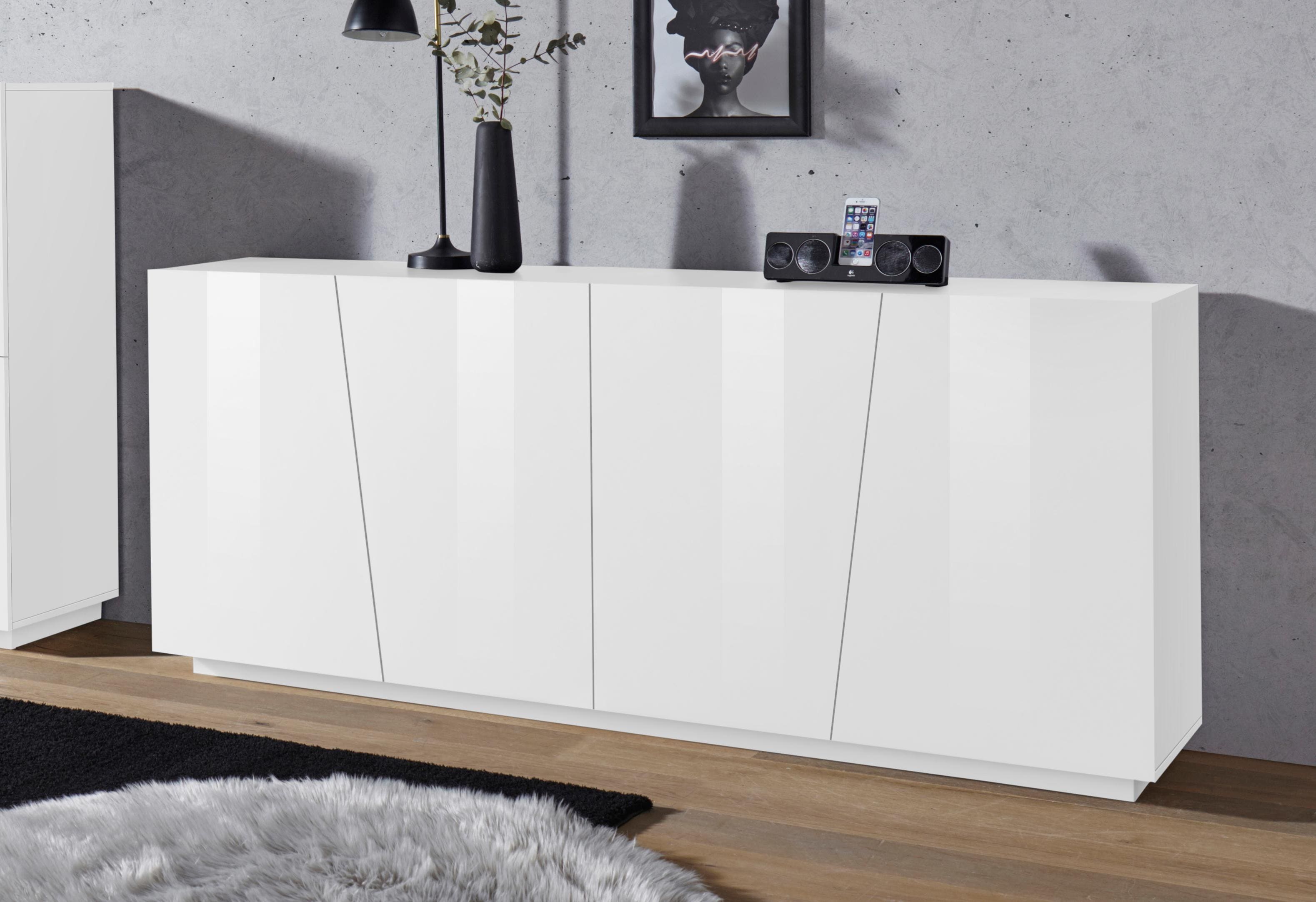 INOSIGN Sideboard "Vega", Kommode mit 4 Türen, Breite 200 cm günstig online kaufen