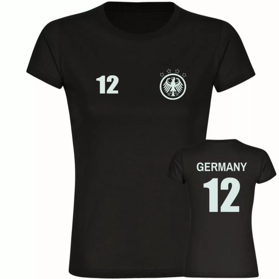 multifanshop T-Shirt Damen Germany - Adler Retro Trikot 12 - Frauen günstig online kaufen
