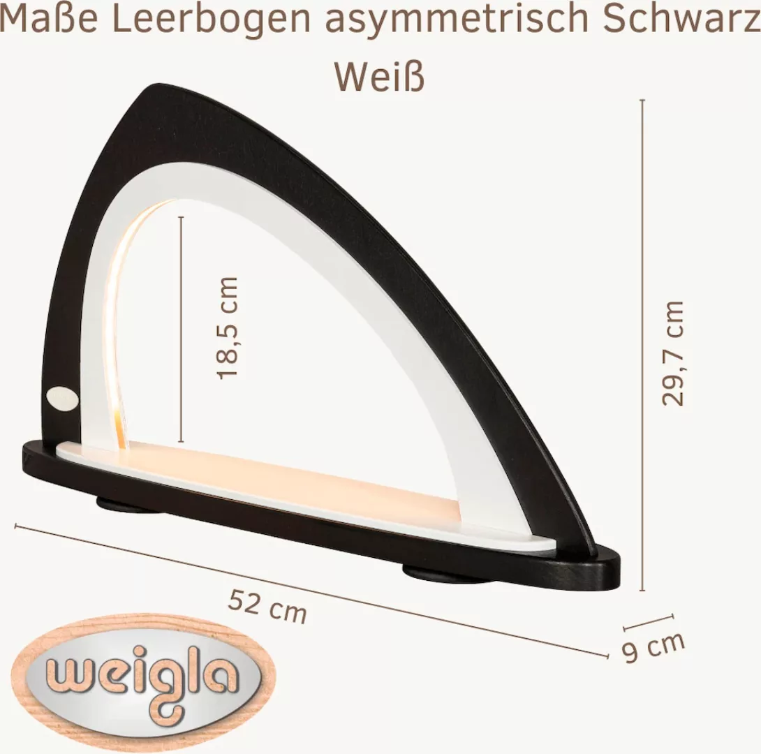 Weigla LED Schwibbogen »SCHWARZ-WEIẞ, Lichterbogen asymmetrisch zum Dekorie günstig online kaufen