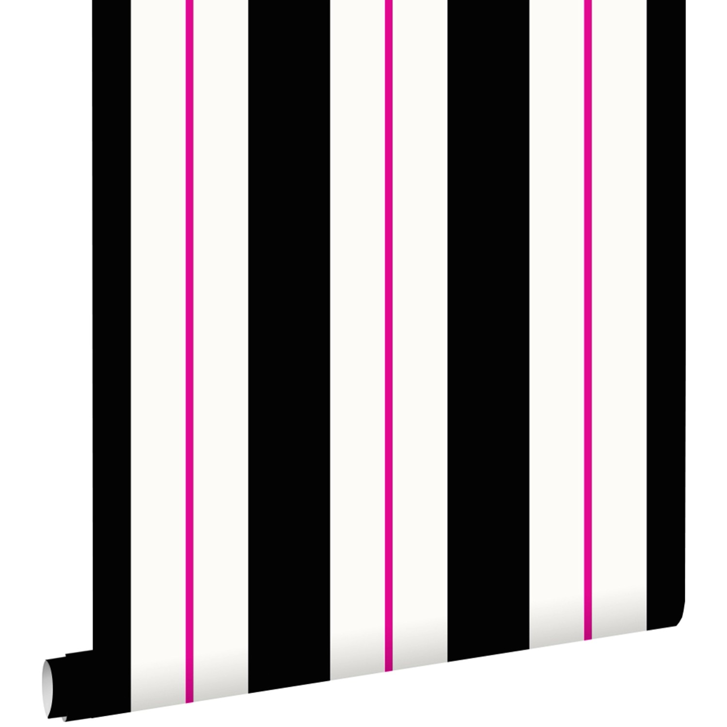 ESTAhome Tapete Streifen Rosa und Schwarz 53 cm x 10,05 m 116506 günstig online kaufen