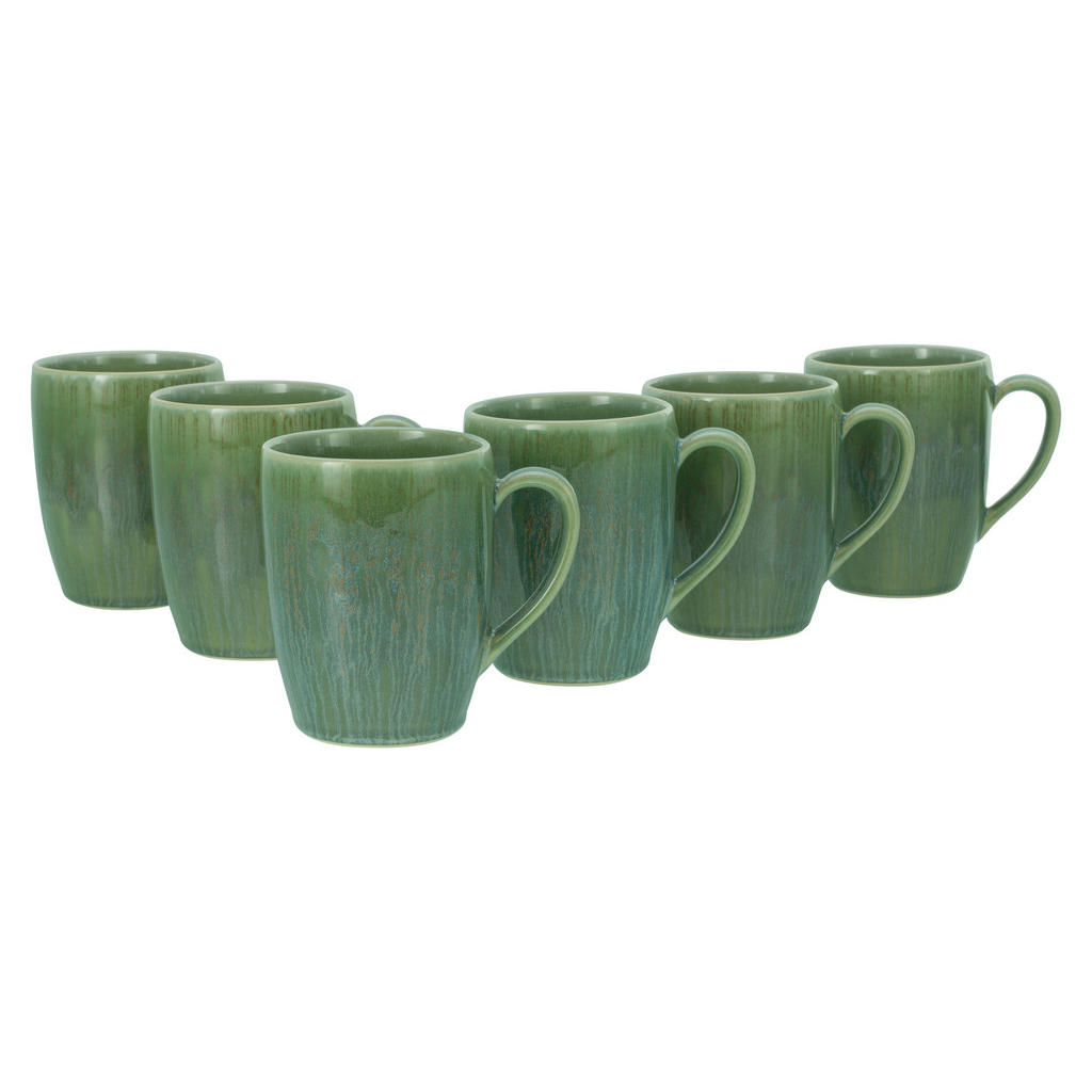 CreaTable Kaffeebecher-Set Sea Breeze grün Steinzeug 6 tlg. günstig online kaufen