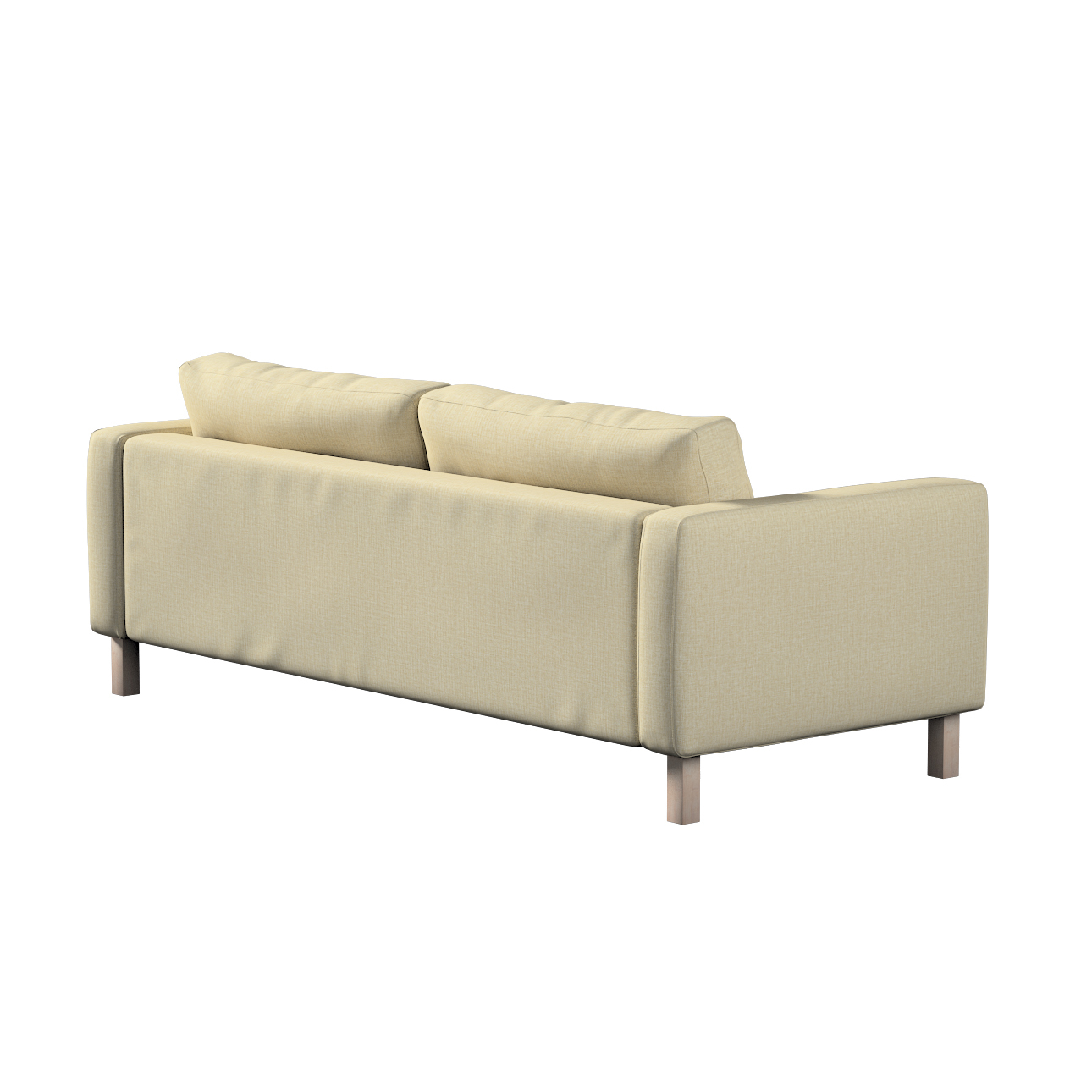 Bezug für Karlstad 3-Sitzer Sofa nicht ausklappbar, kurz, olivgrün-creme, B günstig online kaufen