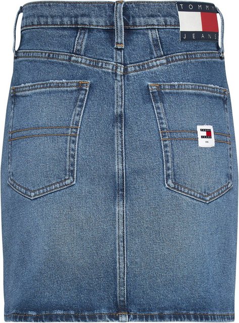 Tommy Jeans Jeansrock MOM UH SKIRT AH6158 Webrock mit Logopatch günstig online kaufen