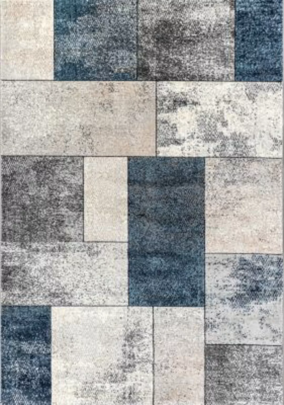 Carpetilla Designteppich Palmas Abstrakt Kurzflor blau Gr. 120 x 170 günstig online kaufen