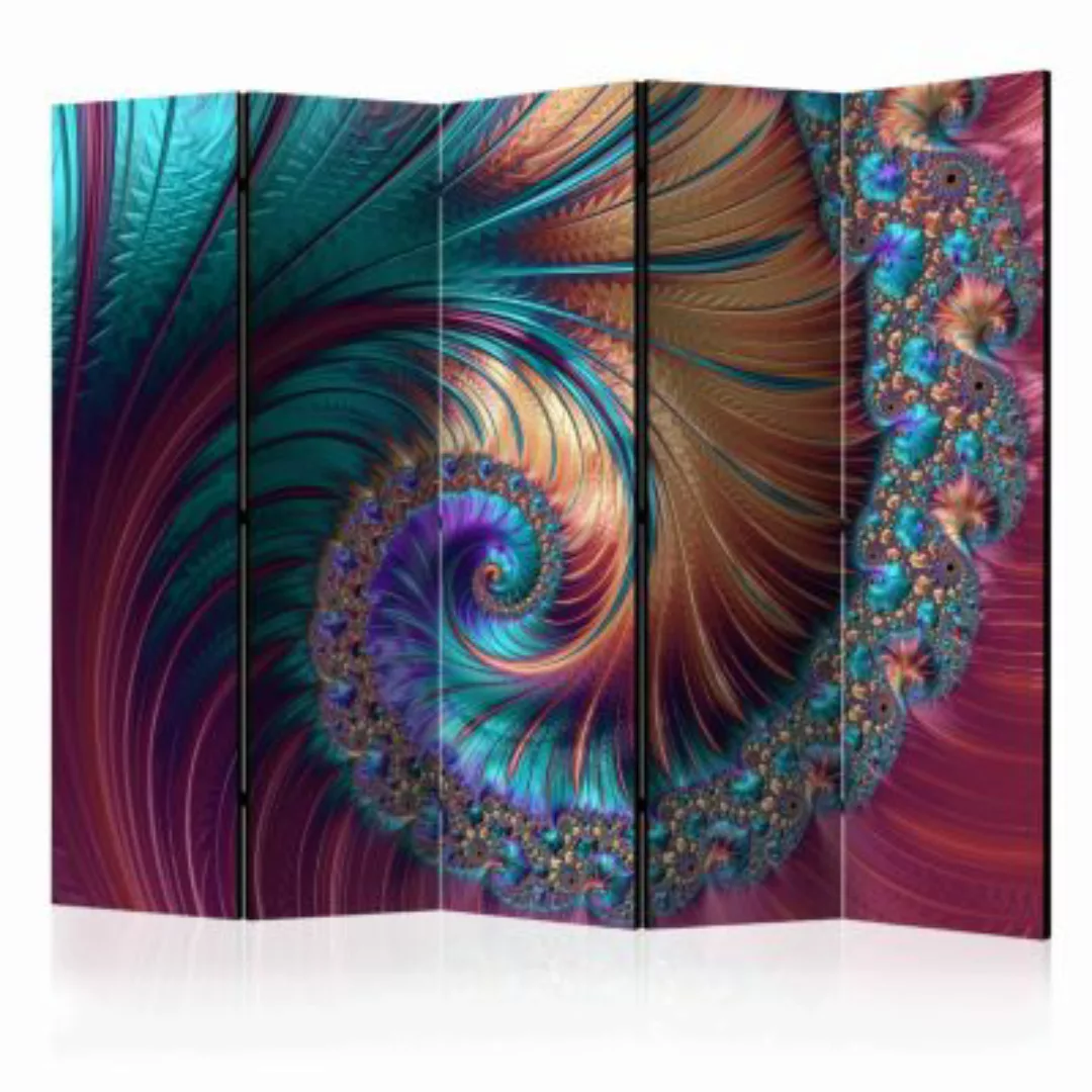 artgeist Paravent Peacock Tail II [Room Dividers] mehrfarbig Gr. 225 x 172 günstig online kaufen