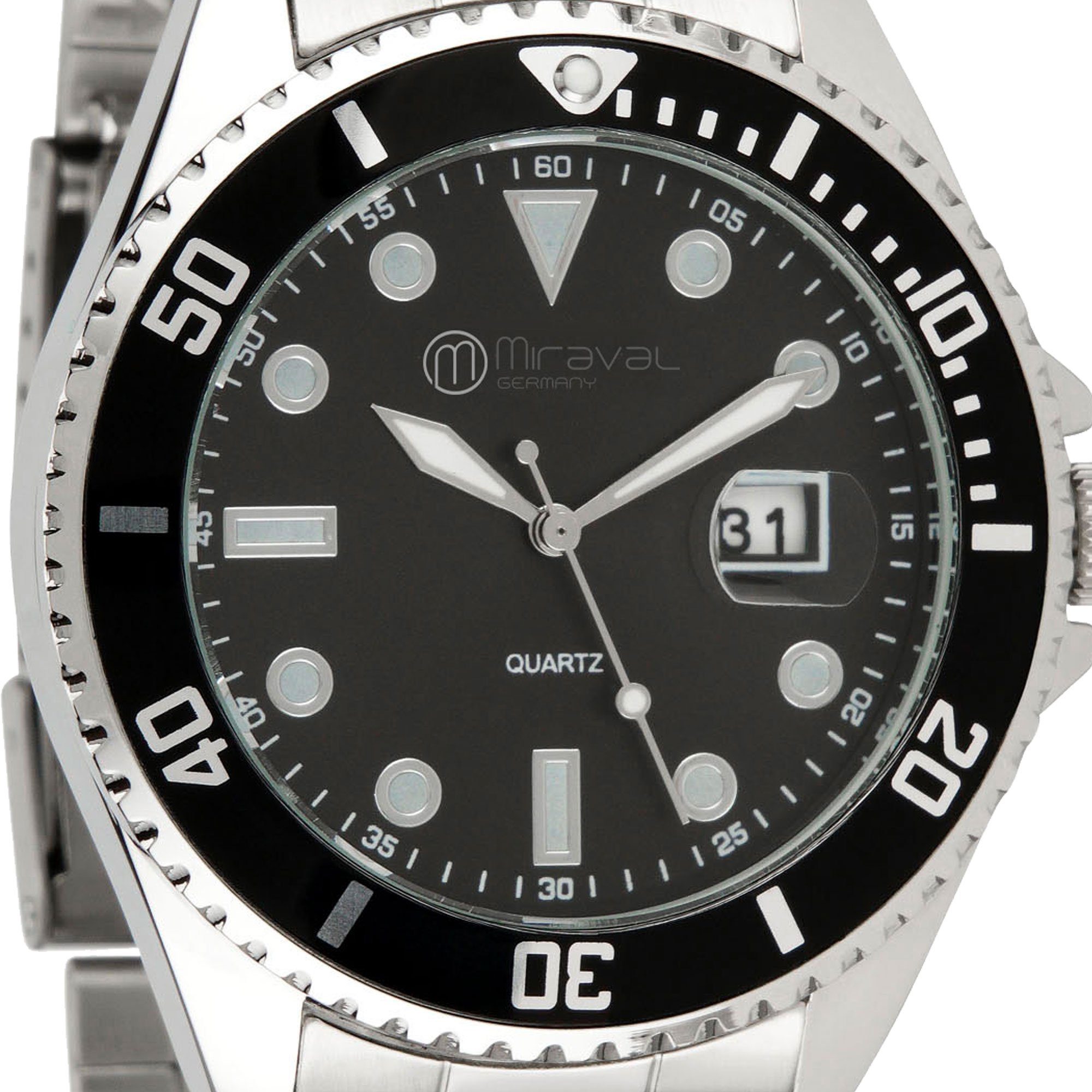 Miraval Quarzuhr Miraval Herrenarmbanduhr, mit Edelstahlarmband günstig online kaufen
