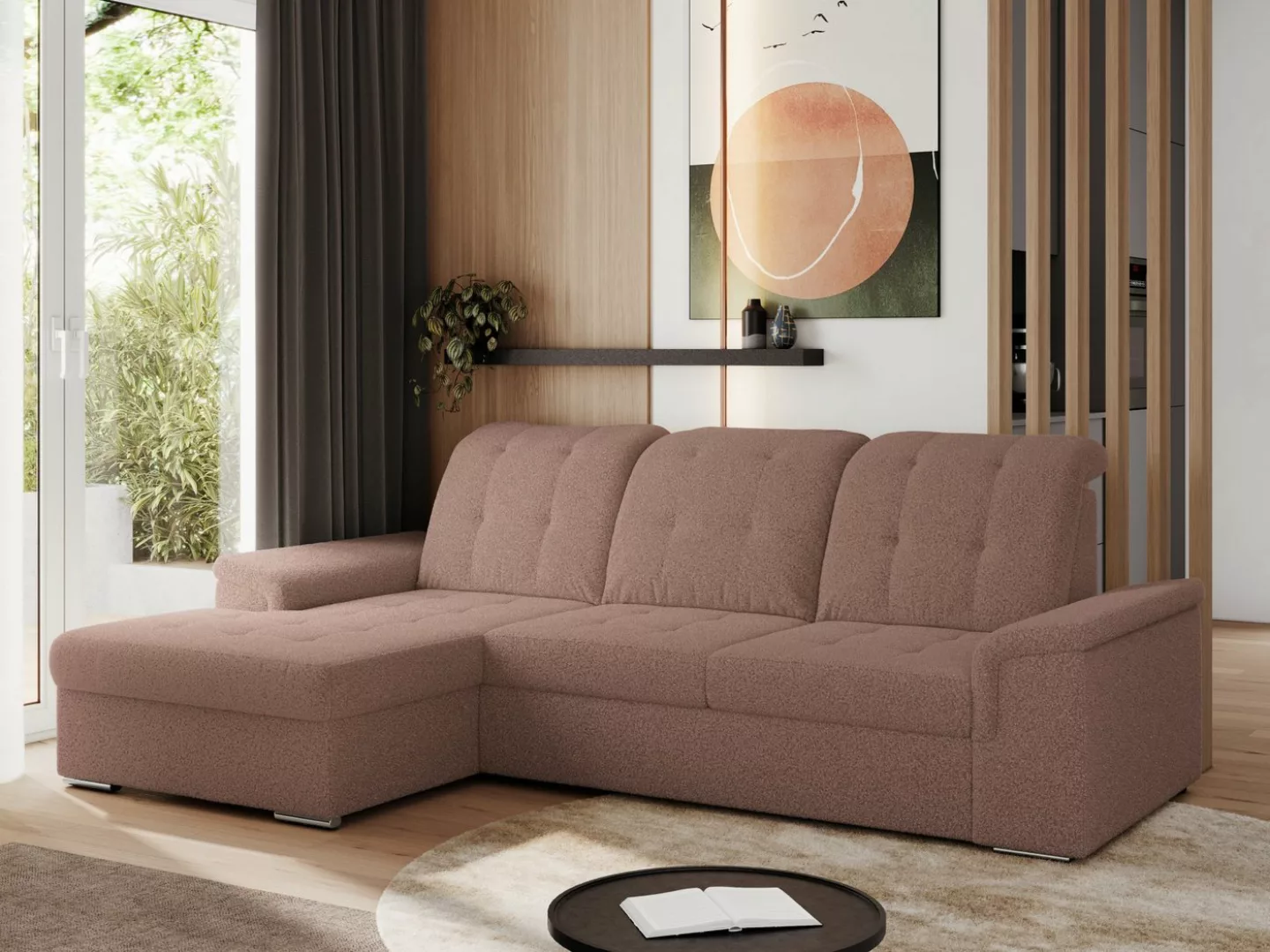 MKS MÖBEL Ecksofa MADRITO L, Set, Schlafsofa, Wellenfedern, T30-Schaum, Eck günstig online kaufen