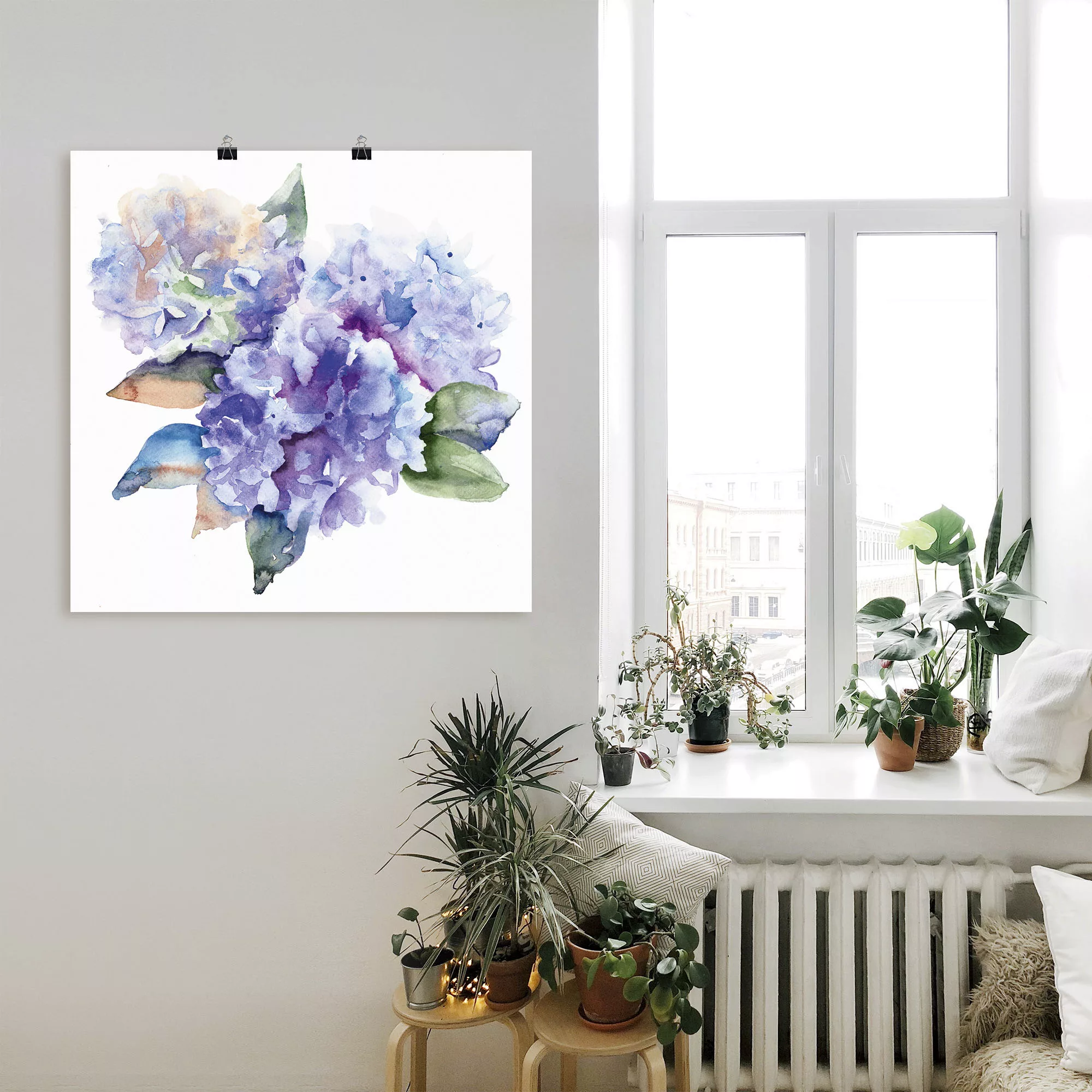 Artland Wandbild »Hortensien«, Blumen, (1 St.), als Leinwandbild, Poster in günstig online kaufen