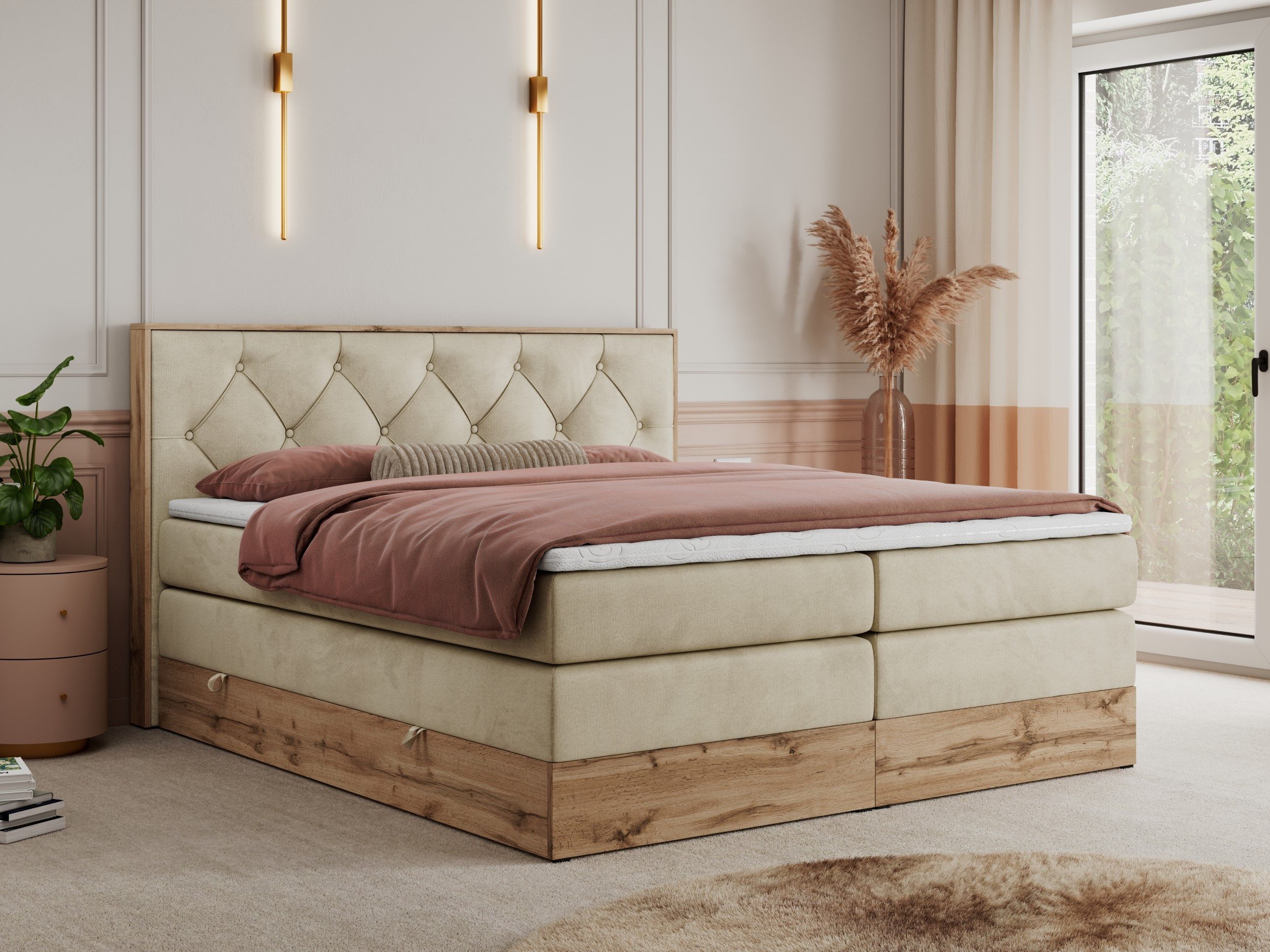 MKS MÖBEL Boxspringbett VENETO KING (Doppelbett, günstig online kaufen