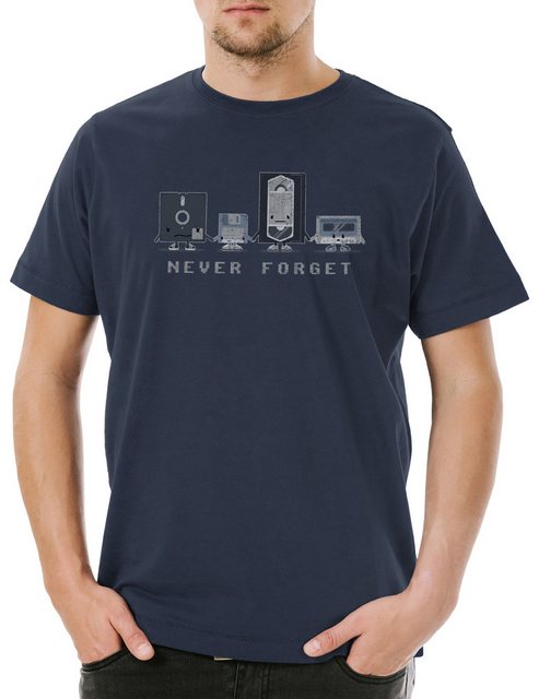 Urban Backwoods Print-Shirt Never Forget Herren T-Shirt Floppy Disk Retro K günstig online kaufen