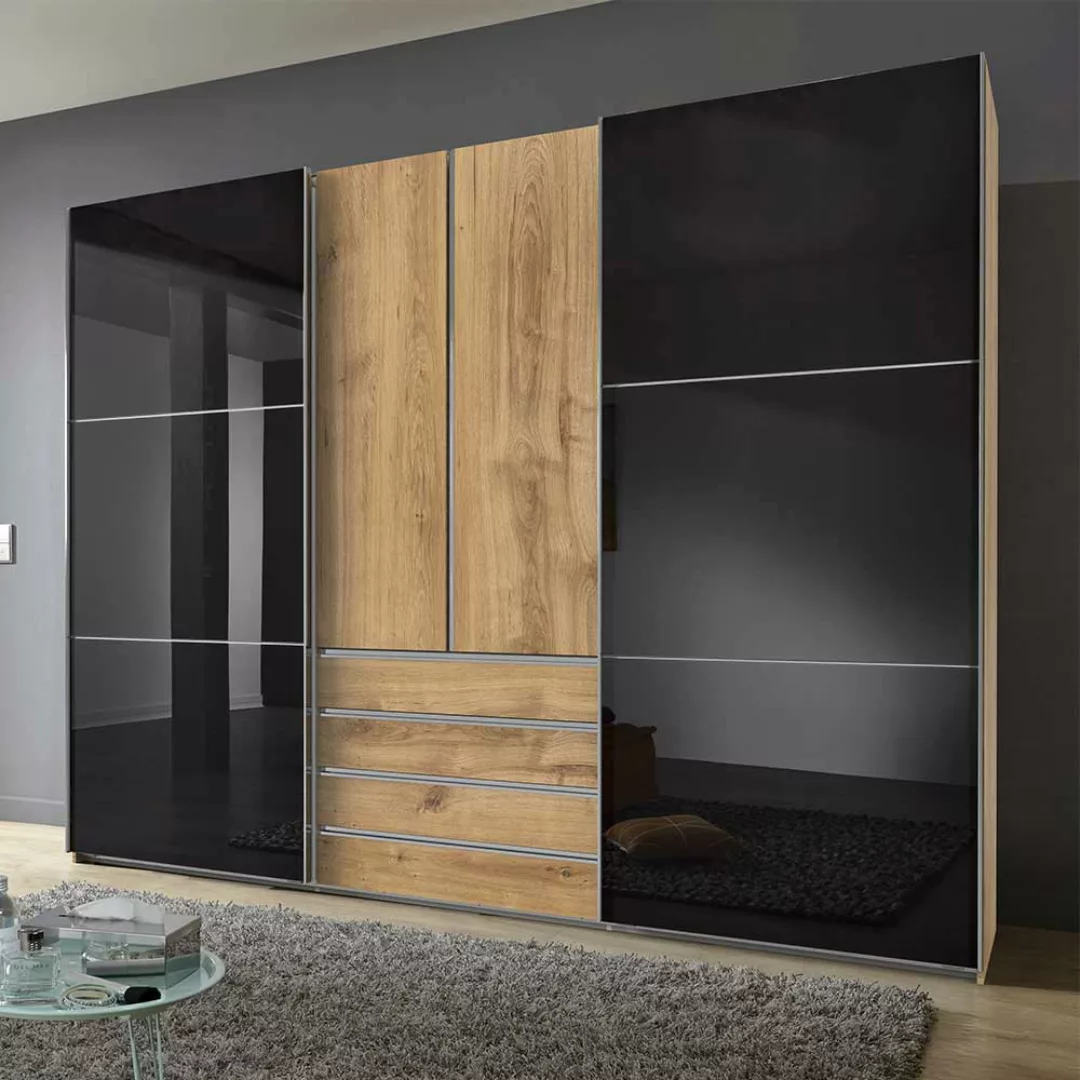 Moderner Schlafzimmerschrank mit Dreh- und Schiebetüren Selbsteinzug günstig online kaufen