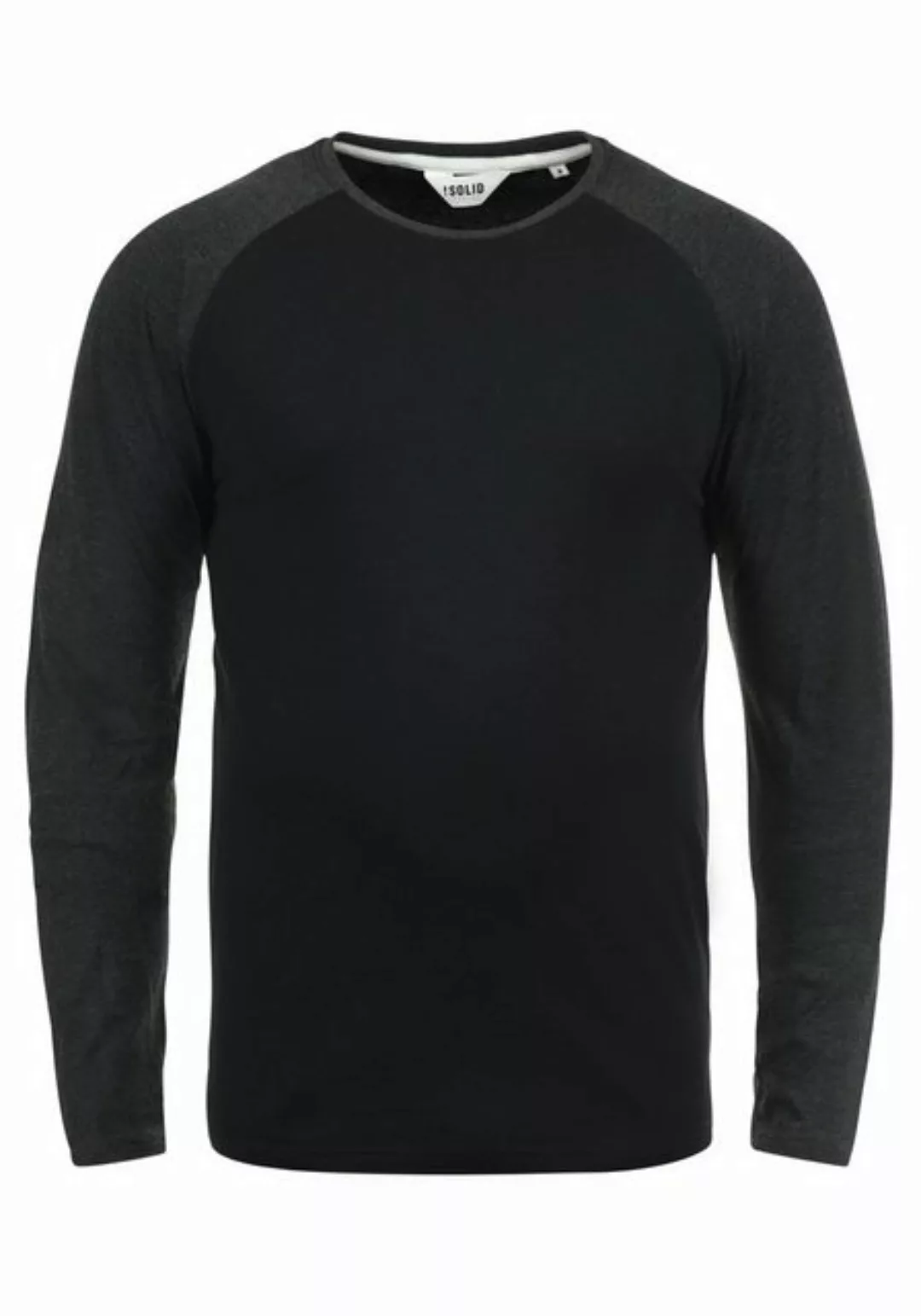 !Solid Rundhalsshirt SDBastien Longsleeve im Baseball-Look günstig online kaufen