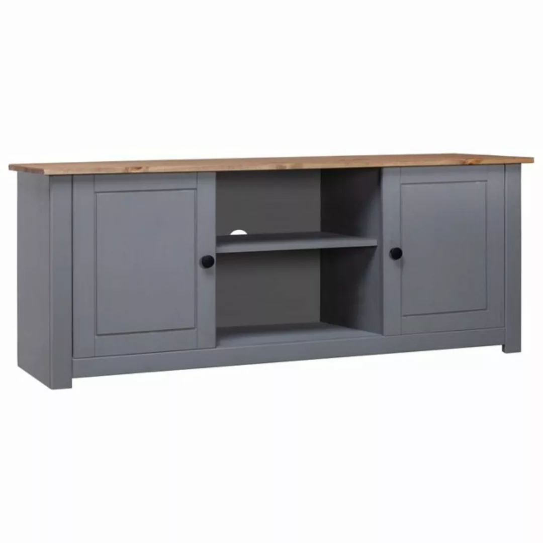 furnicato TV-Schrank Grau 120x40x50 cm Massivholz Panama-Kiefer (1-St) günstig online kaufen