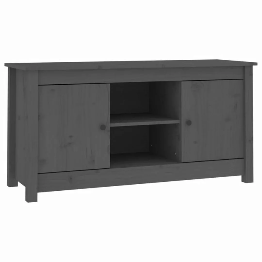 vidaXL TV-Schrank TV-Schrank Grau 103x36,5x52 cm Massivholz Kiefer (1-St) günstig online kaufen