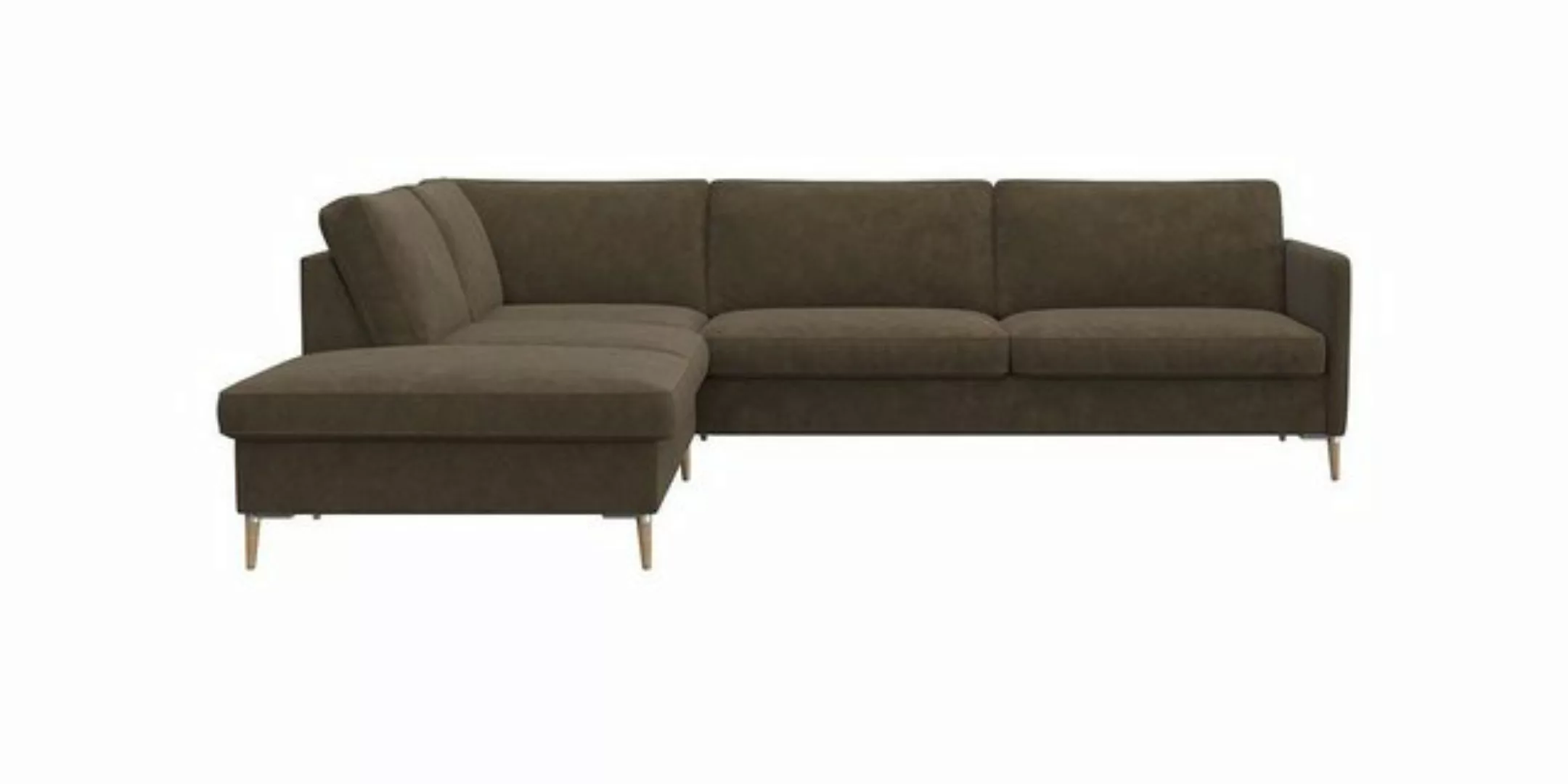 FLEXLUX Ecksofa Fiore, L-Form, schmale Armlehnen, Kaltschaum, Füße Alu+ Eic günstig online kaufen