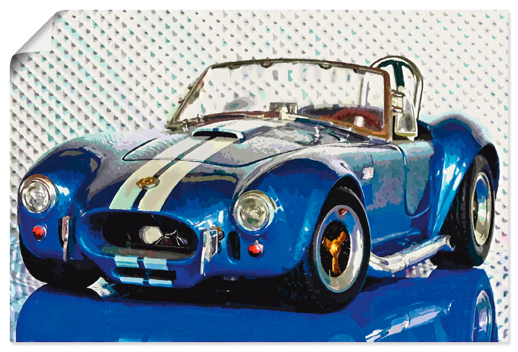 Artland Wandbild "Shelby Cobra blau", Auto, (1 St.), als Leinwandbild, Post günstig online kaufen