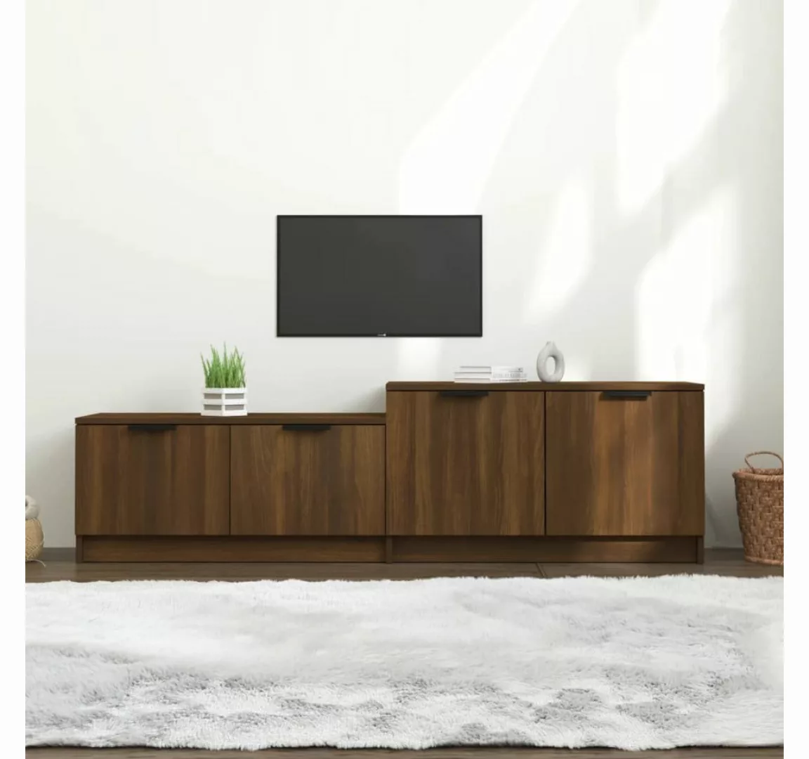 furnicato TV-Schrank Braun Eichen-Optik 158,5x36x45 cm Holzwerkstoff günstig online kaufen