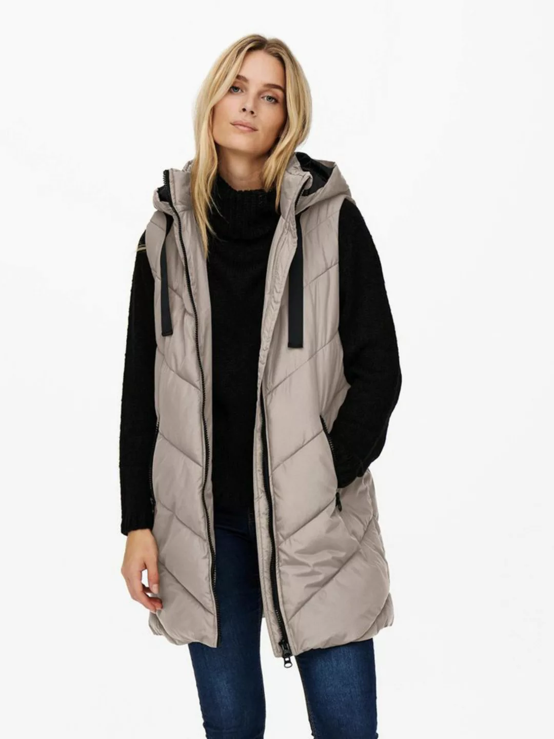 JACQUELINE de YONG Steppweste Lange Steppweste JDYSKYLAR Puffer Winterjacke günstig online kaufen