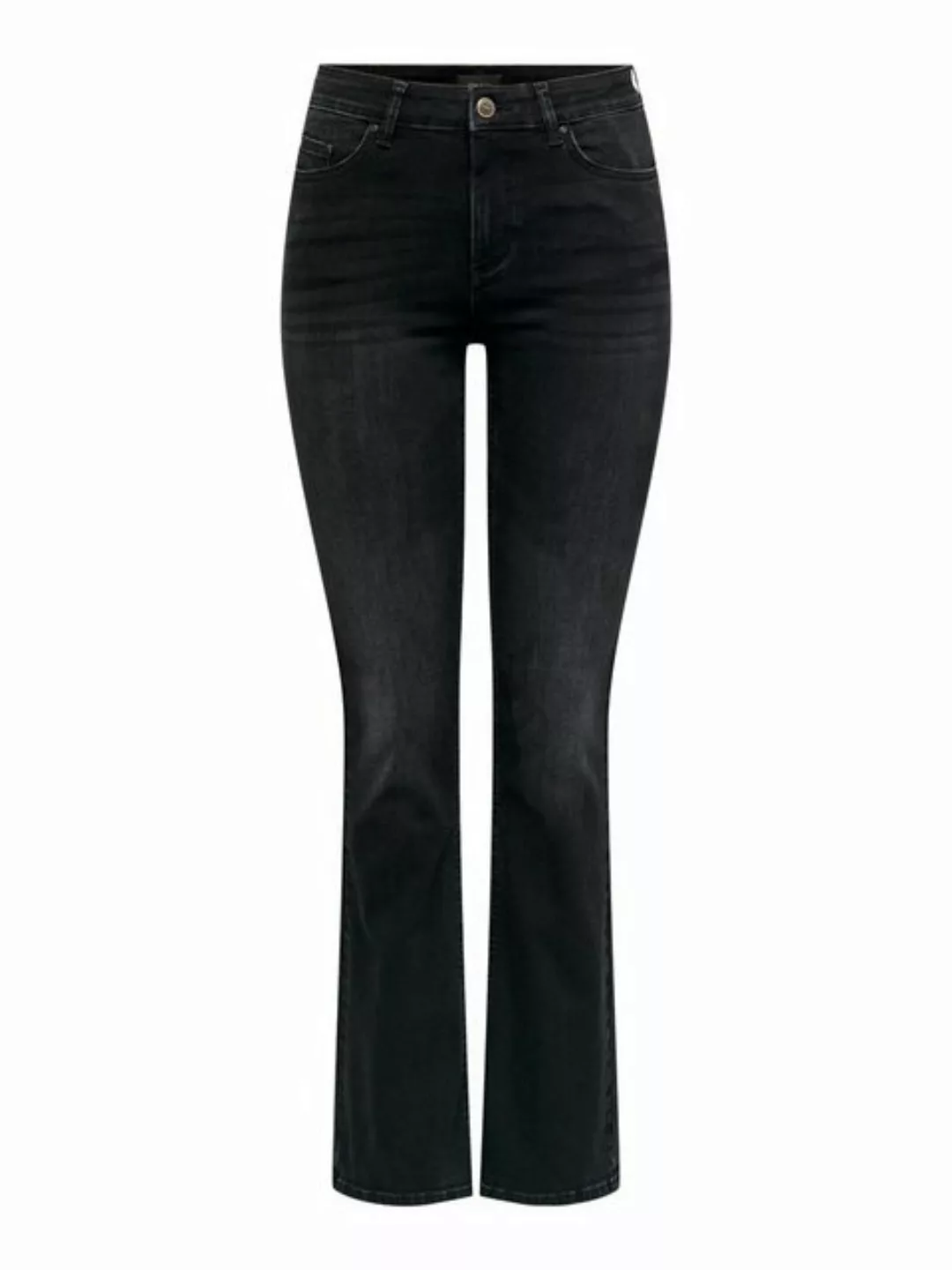 Only Damen Jeans ONLBLUSH MID FLARED TAI1099 Schwarz - Washed Black günstig online kaufen