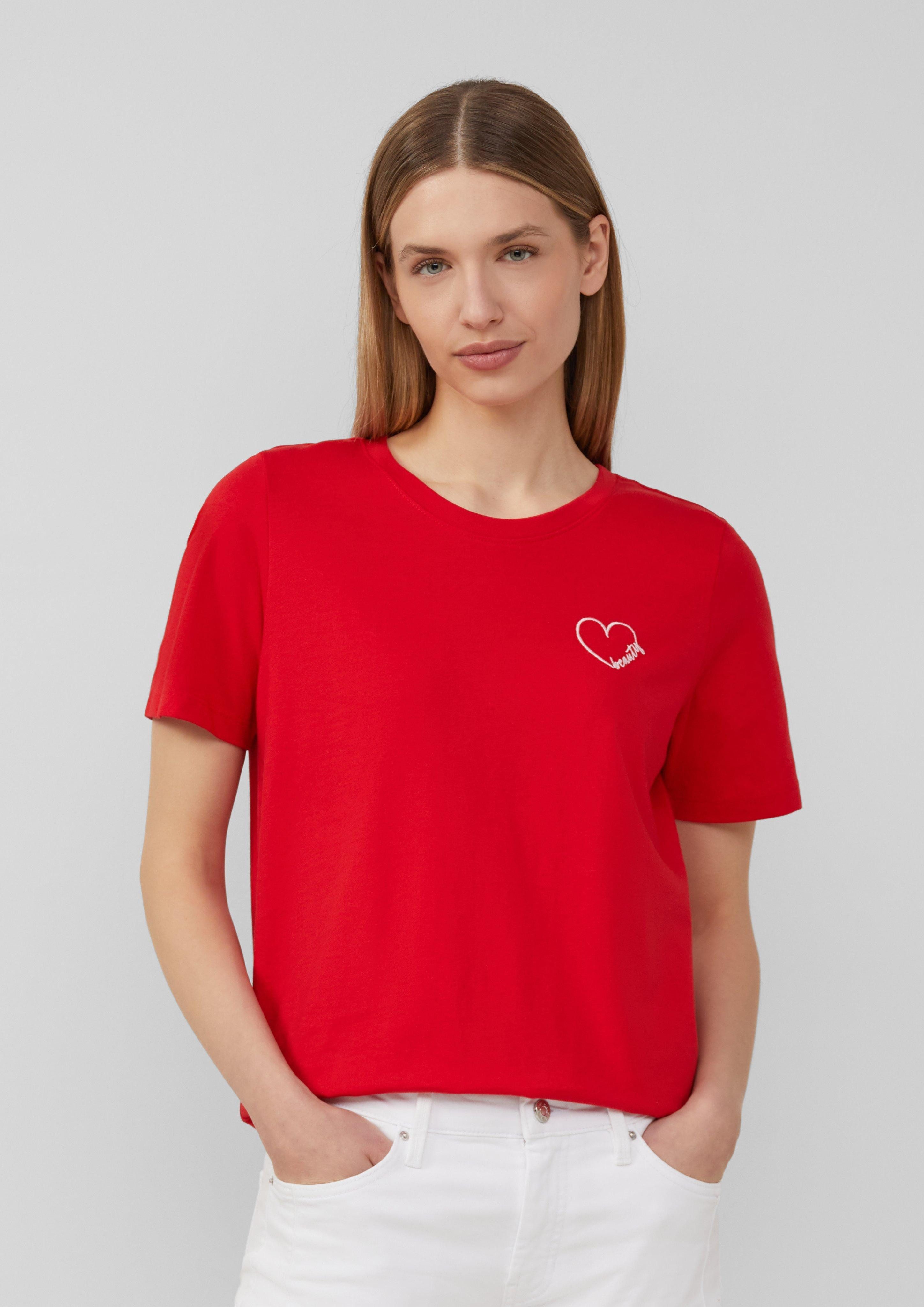 s.Oliver Kurzarmshirt Jerseyshirt aus Baumwolle mit günstig online kaufen