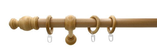 Mydeco Gardinenstange-Set Mini Holzgarnitur Buche 28 mm Länge 160 cm günstig online kaufen