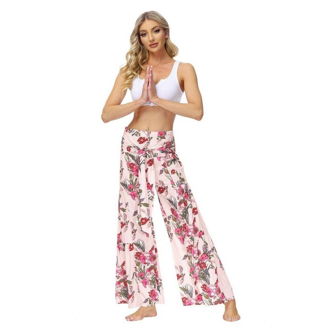 YRIIOMO Loungepants Yogabekleidung mit hohem Bund, lockere lange Hose, Dame günstig online kaufen