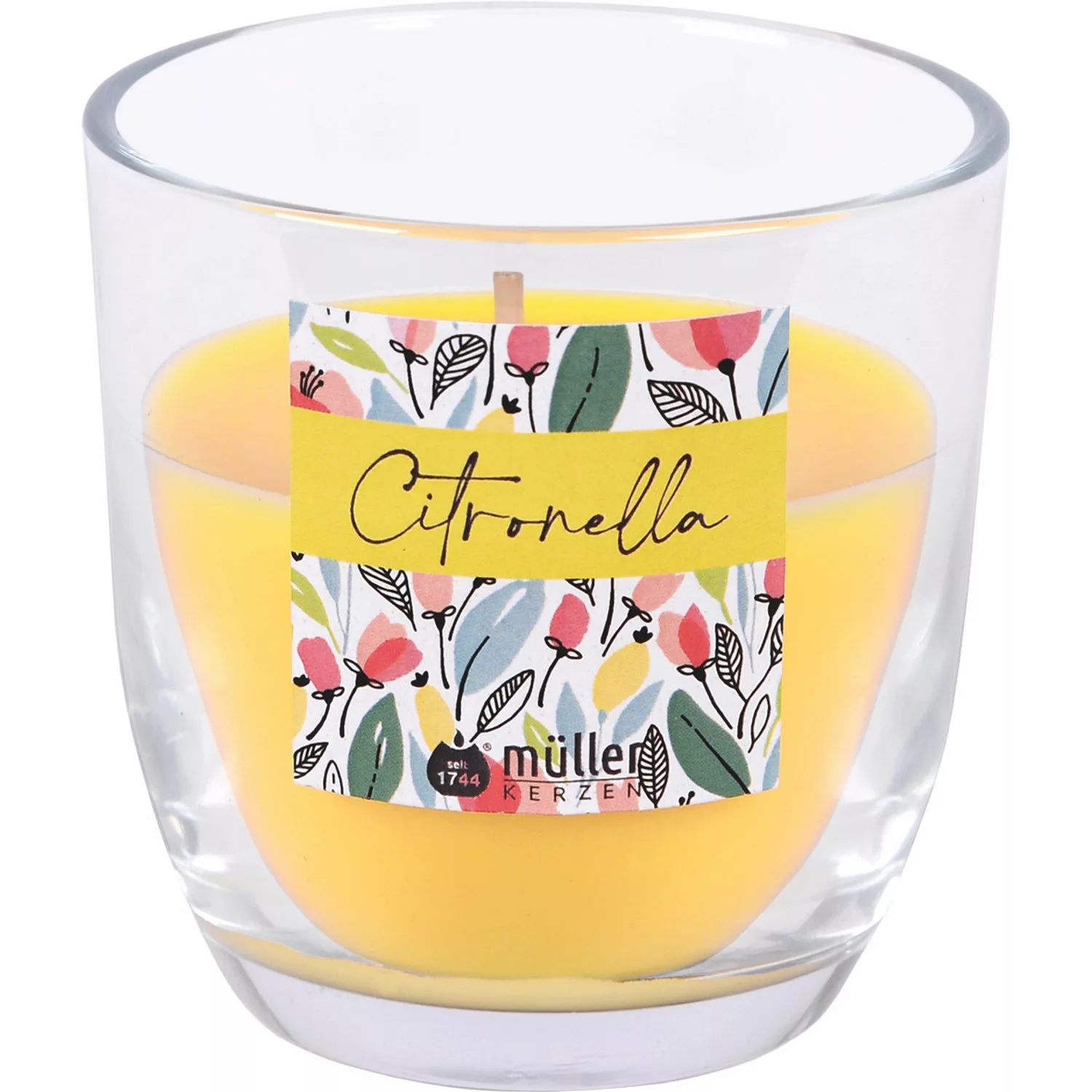 Citronella Kerze im Glas Hell-Gelb 7,5 cm x 7,5 cm günstig online kaufen