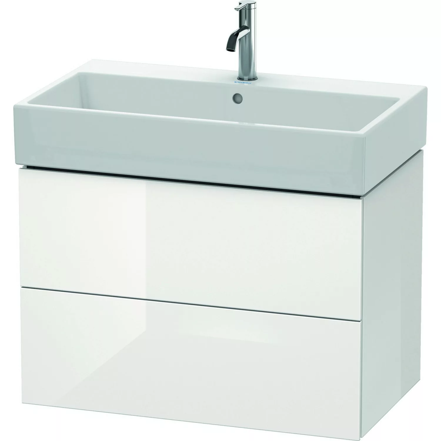 Duravit Waschbeckenunterschrank L-Cube Weiß Hochglanz 78,4 cm günstig online kaufen