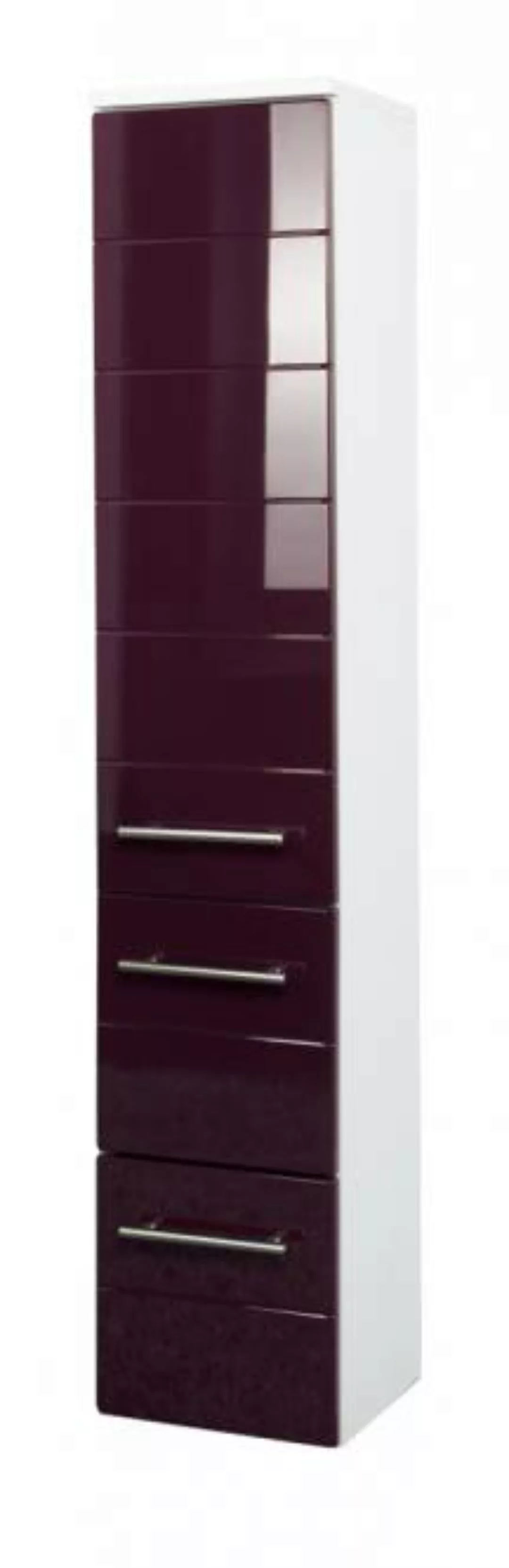 Midischrank 50 Rimini von Held Möbel Aubergine Hgl / Weiss günstig online kaufen