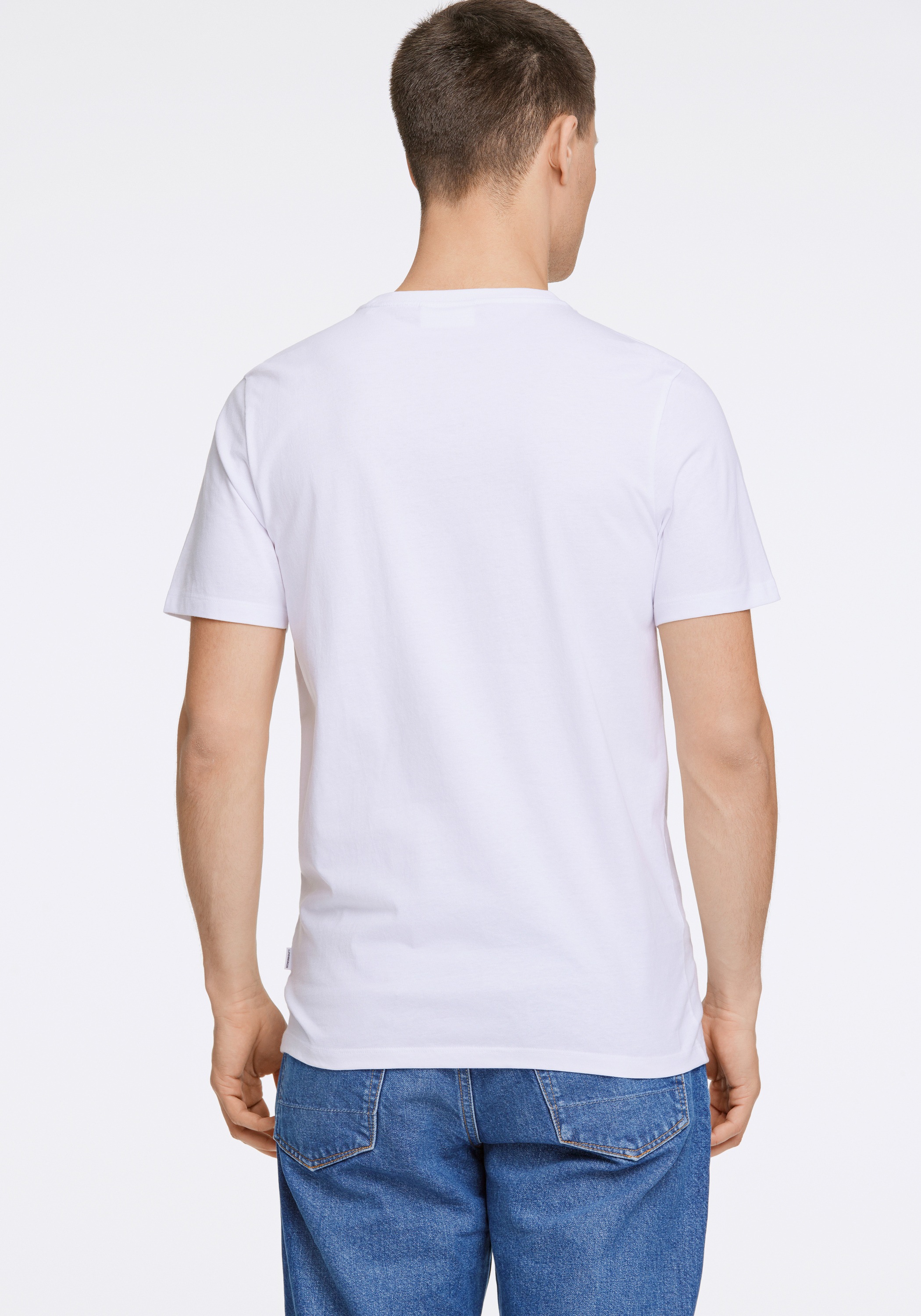 LINDBERGH T-Shirt, mit Logo und Rundhalsausschnitt günstig online kaufen