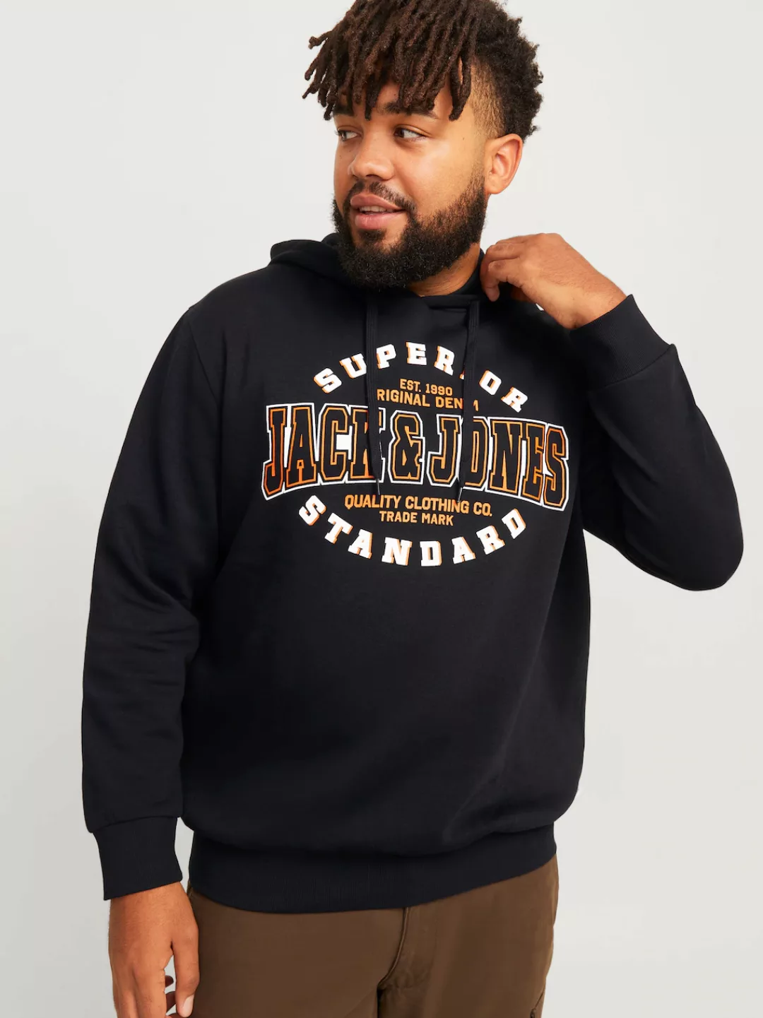 Jack & Jones PlusSize Hoodie JJELOGO SWEAT HOOD 2 COL 24/25 NOOS PLS günstig online kaufen