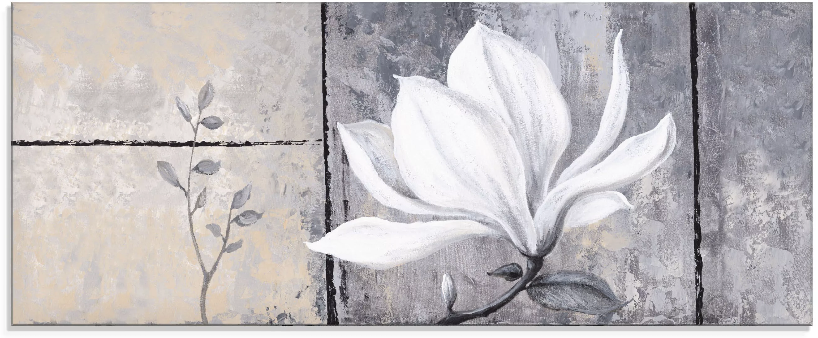Artland Glasbild "Klassische Magnolie", Blumen, (1 St.), in verschiedenen G günstig online kaufen