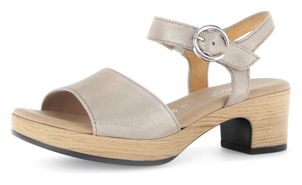 Gabor Sandalette "KRETA", Blockabsatz, Sommerschuh, Riemchensandale mit Gli günstig online kaufen