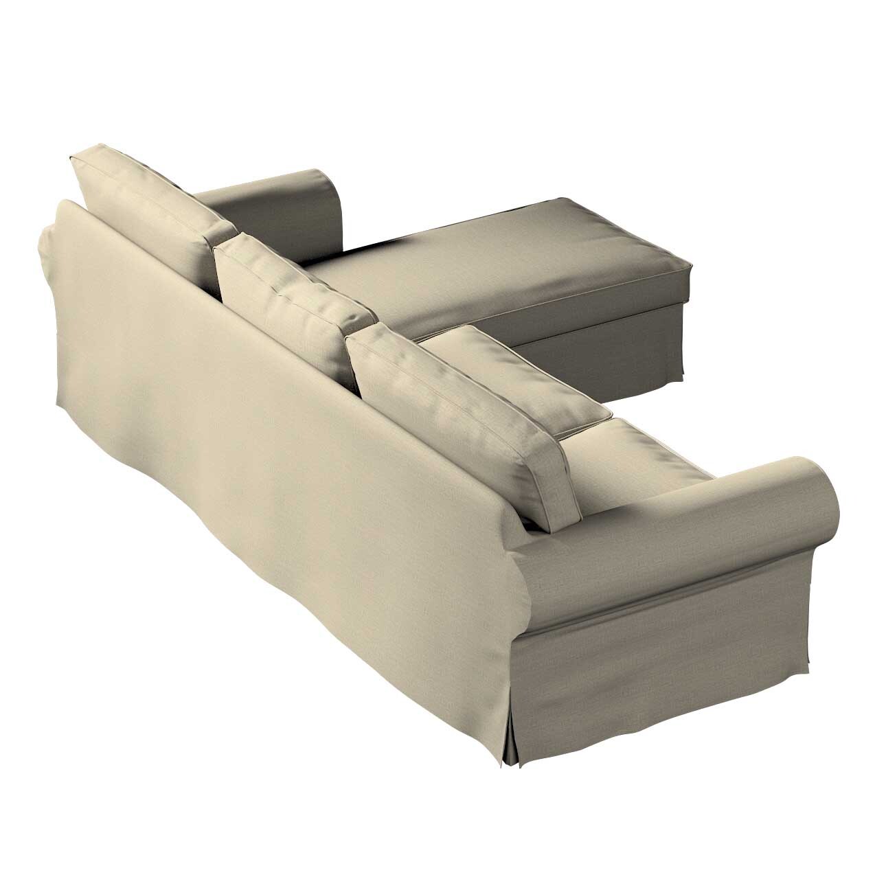 Bezug für Ektorp 2-Sitzer Sofa mit Recamiere, grau-braun, Ektorp 2-Sitzer S günstig online kaufen