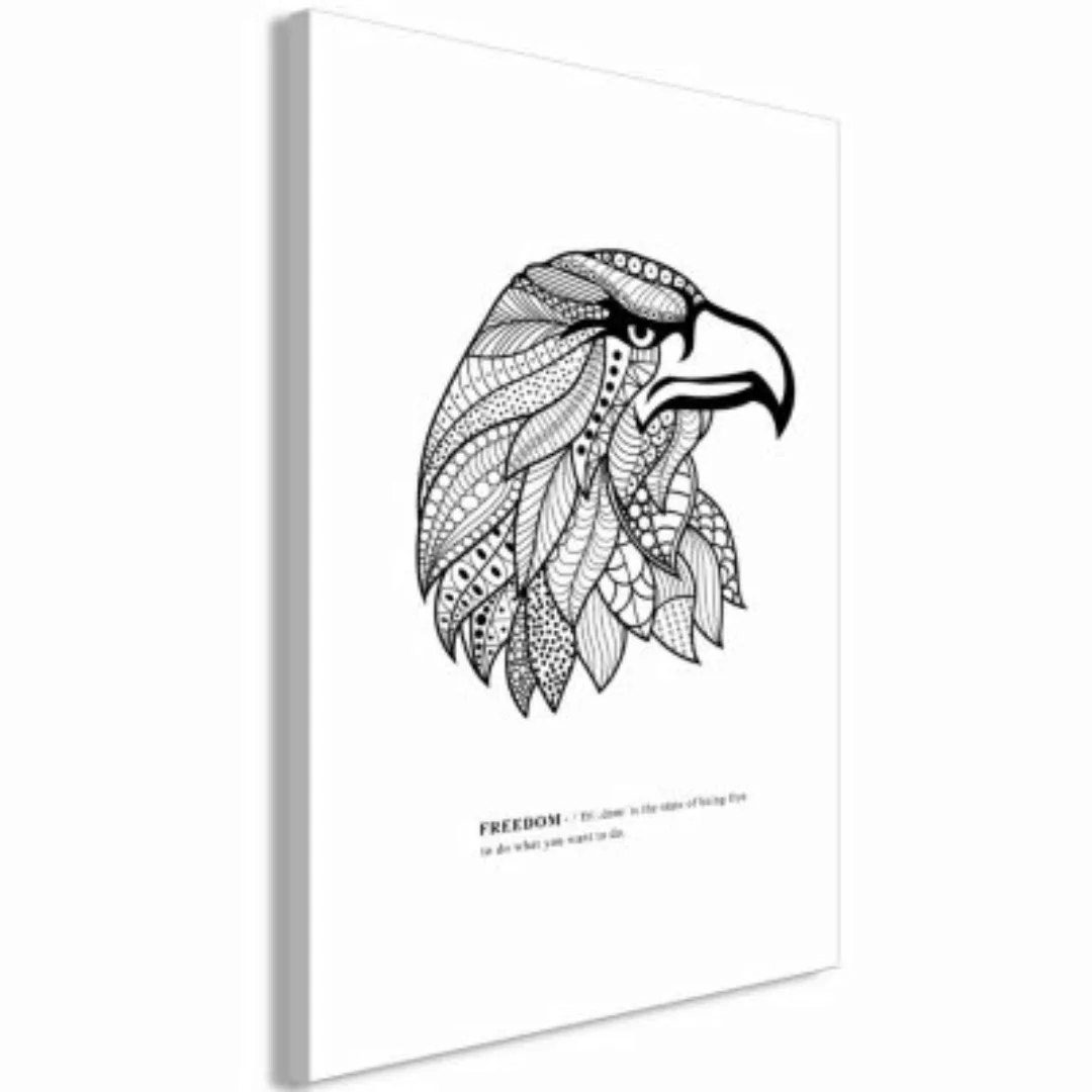 artgeist Wandbild Eagle of Freedom (1 Part) Vertical schwarz/weiß Gr. 40 x günstig online kaufen