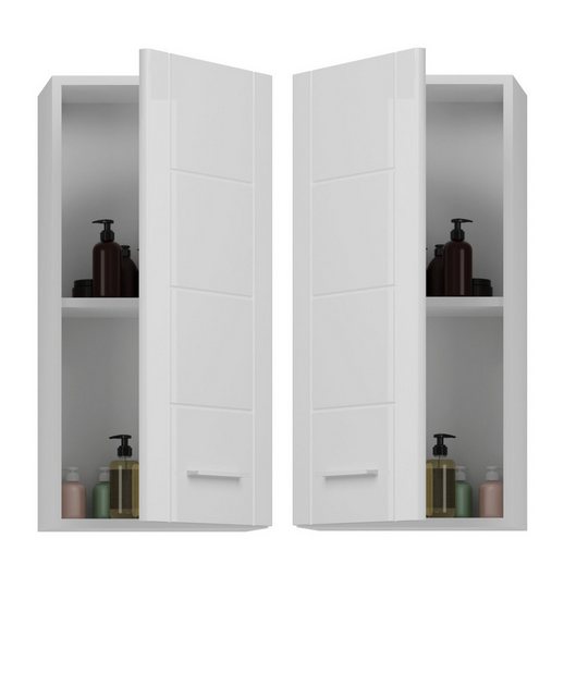 Inn.Furn Hängeschrank Valery (Badschrank in weiß, 37 x 77 cm) Hochglanz günstig online kaufen