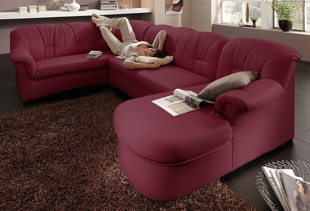 DOMO collection Wohnlandschaft "Papenburg, zeitlose Rückensteppung, elegant günstig online kaufen