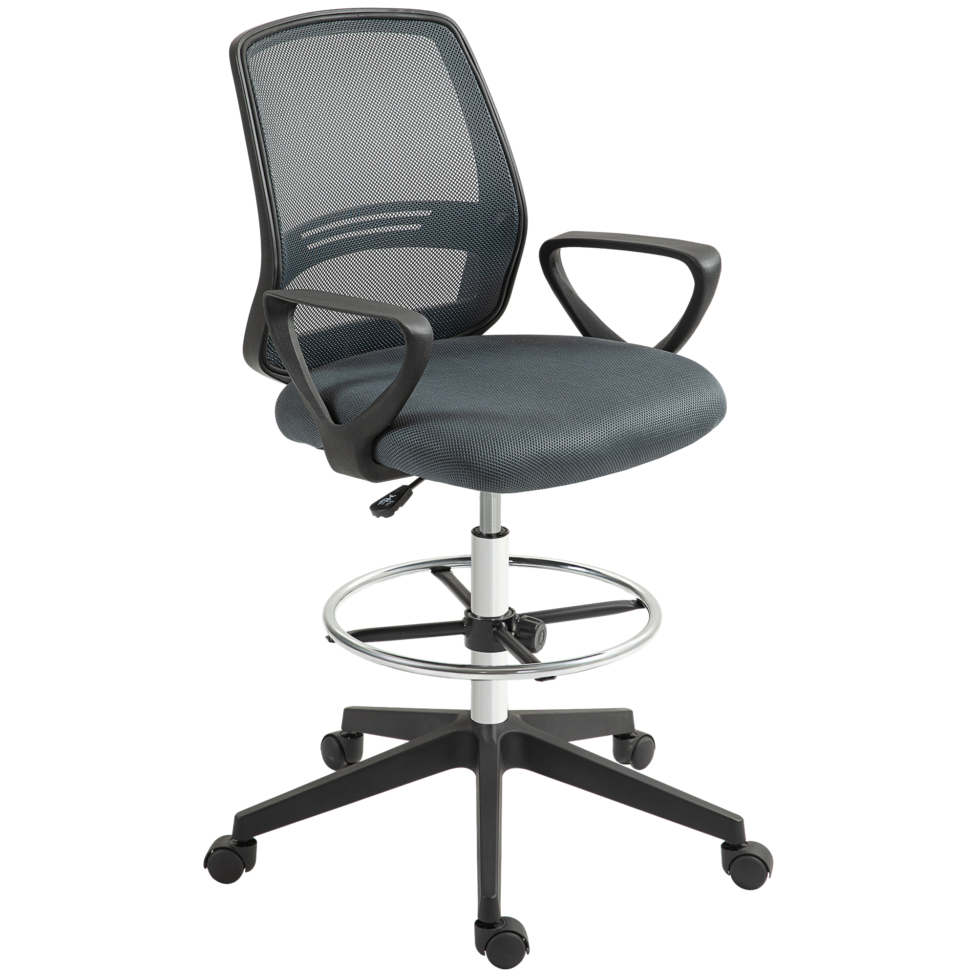 Vinsetto Bürostuhl Ergonomischer Schreibtischstuhl mit Armlehnen und Verste günstig online kaufen
