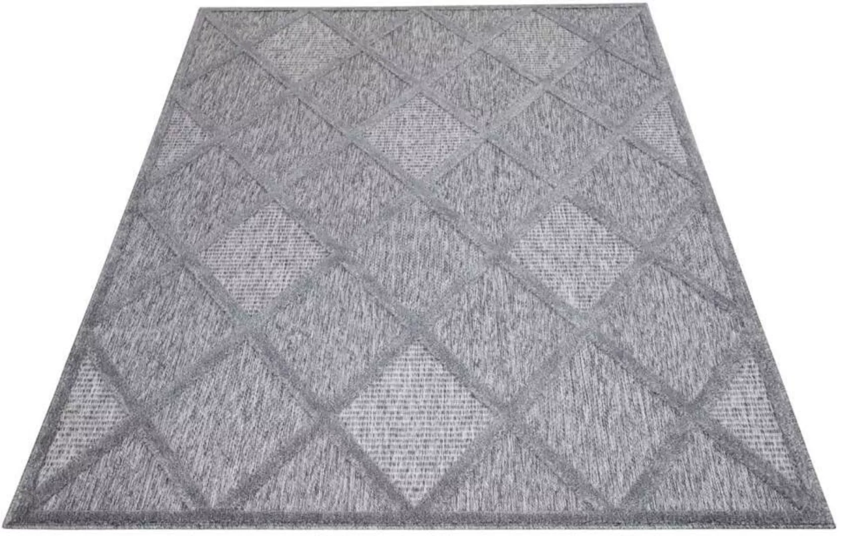 Carpet City Teppich »In-& Outdoorteppich Santorini 454, 3D-Effekt, Raute-Op günstig online kaufen