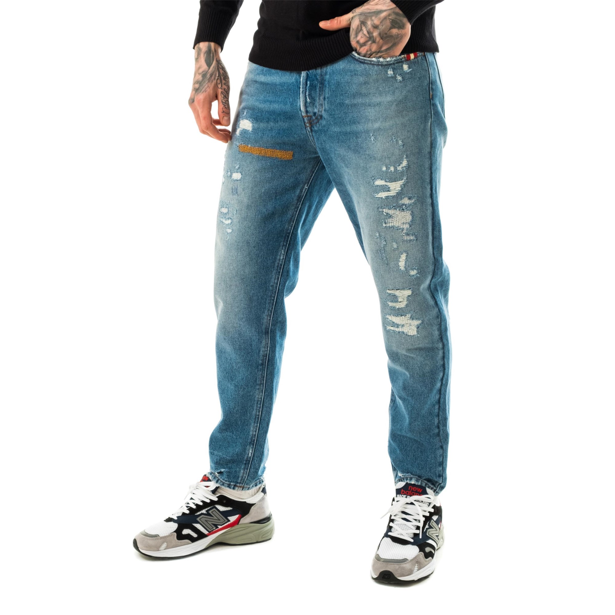 amish Jeans Herren blau Cotone günstig online kaufen