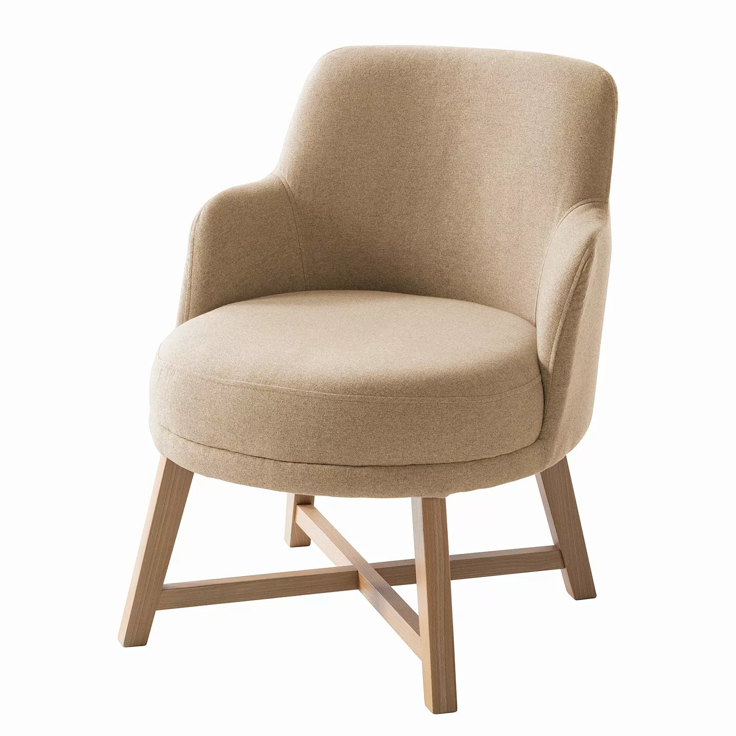 home24 Mørteens Sessel Siabu Warmes Beige Filz 67x79x68 cm (BxHxT) günstig online kaufen