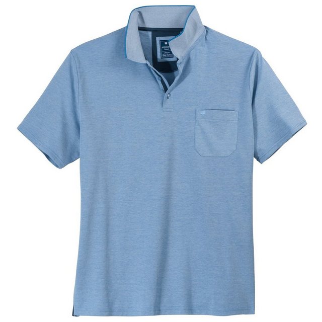 Redmond Poloshirt Große Größen Poloshirt blau melange "Wash & Wear" Redmond günstig online kaufen