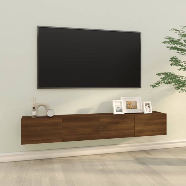 vidaXL TV-Schrank TV-Wandschränke 2 Stk Braun Eiche 100x30x30 cm Holzwerkst günstig online kaufen