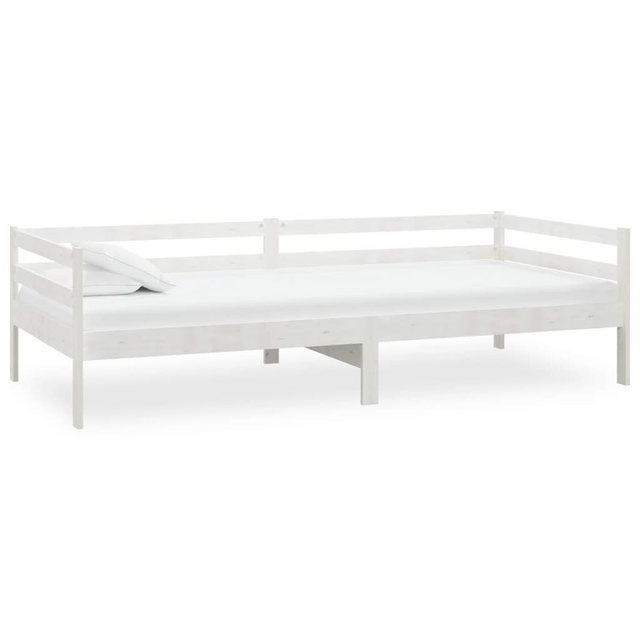 furnicato Bett Tagesbett mit Matratze 90x200 cm Weiß Kiefer Massivholz (1-t günstig online kaufen