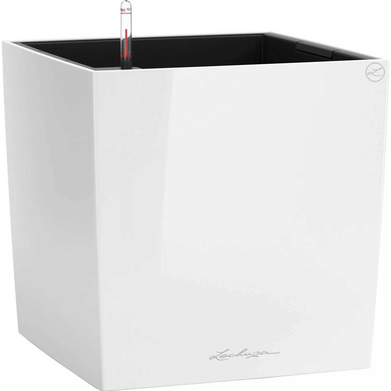 Lechuza Pflanzgefäß Cube Premium 30 cm x 30 cm Weiß hochglanz günstig online kaufen